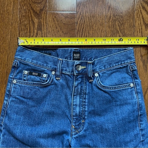 Hugo Boss Regular Fit Straight Leg Stretch Denim Jeans Medium Blue Wash - US  29 - Picture 13 of 16